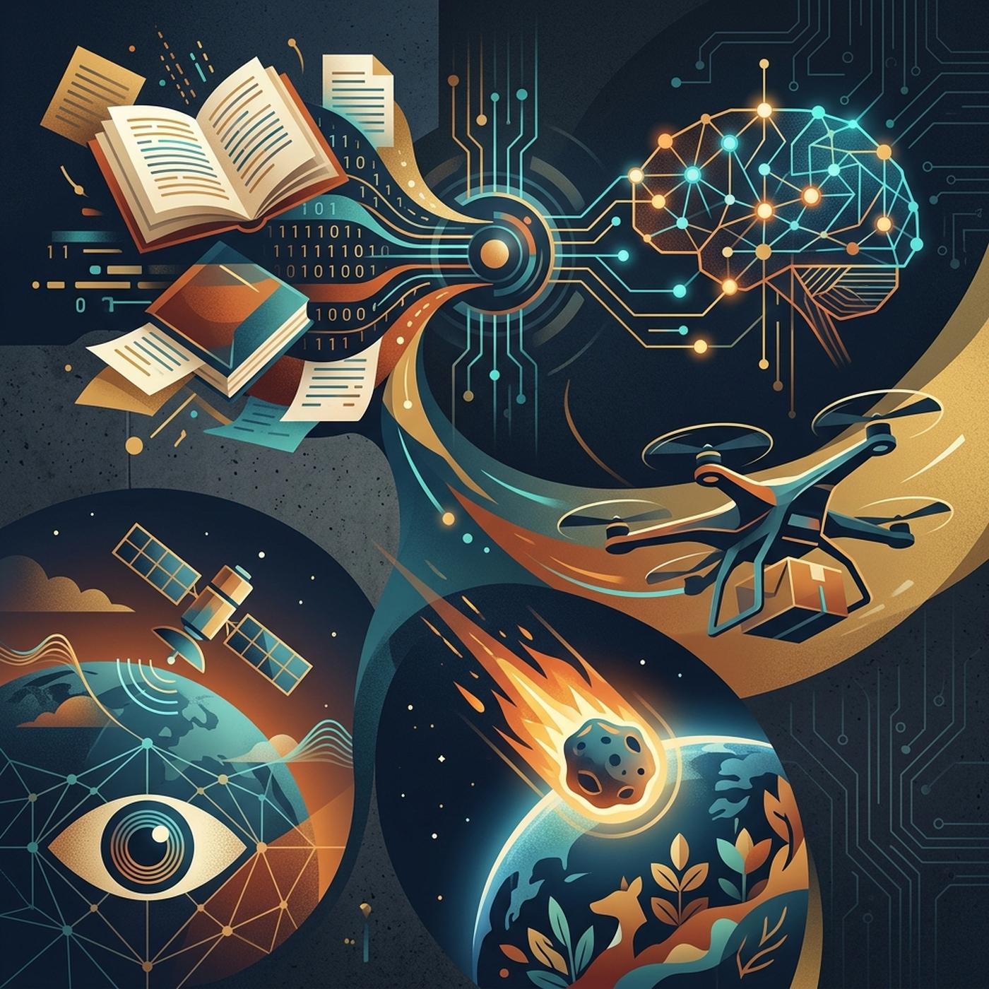 Amazon destruye libros para su IA, espionaje gubernamental y el futuro de los drones